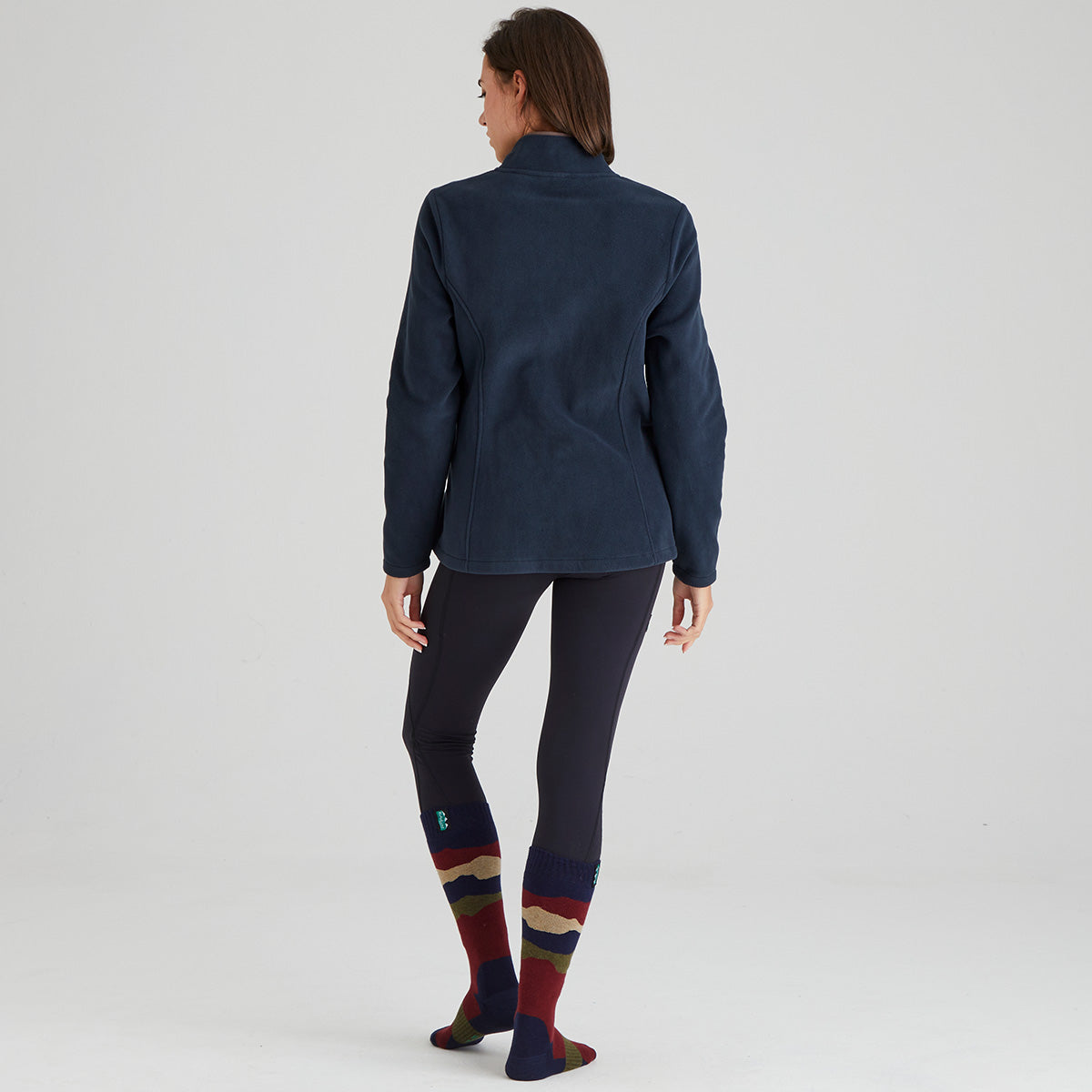 Merino Wool Socks Full Length - Navy Stripe