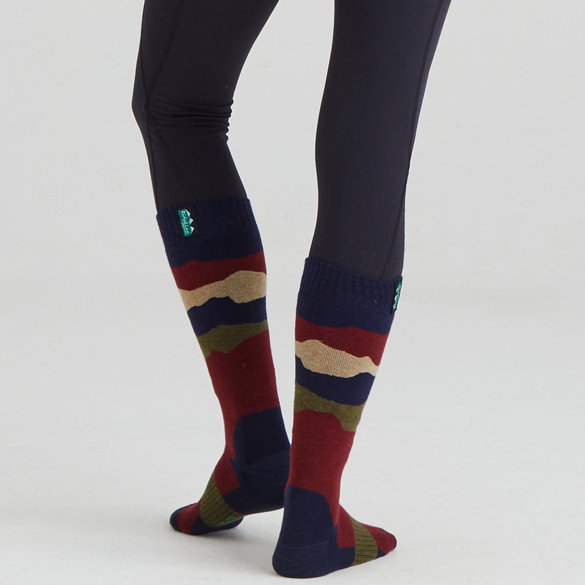 Merino Wool Socks Full Length - Navy Stripe