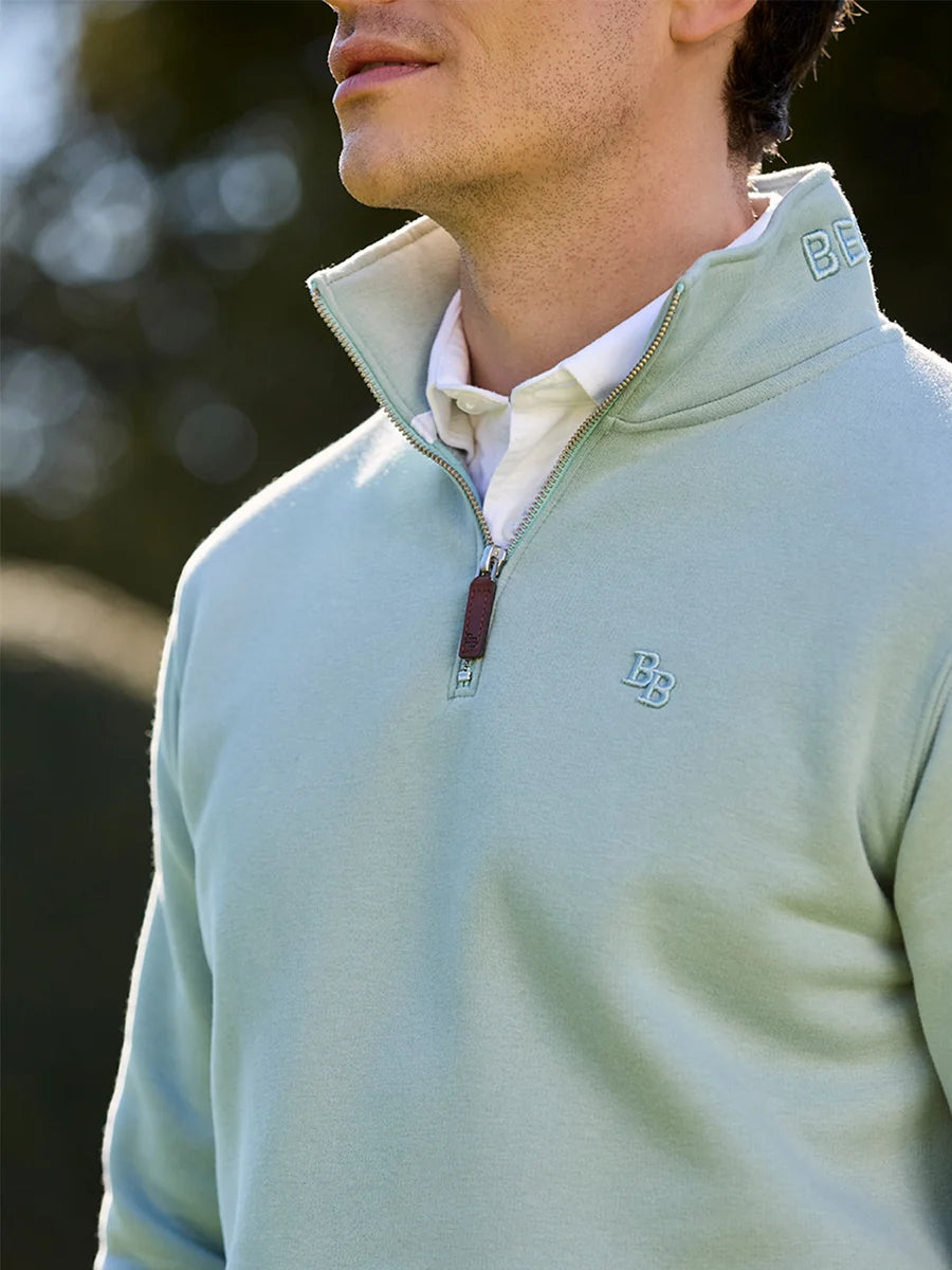 Tuckenhay Unisex Quarter Zip - Duck Egg - LIMITED EDITION