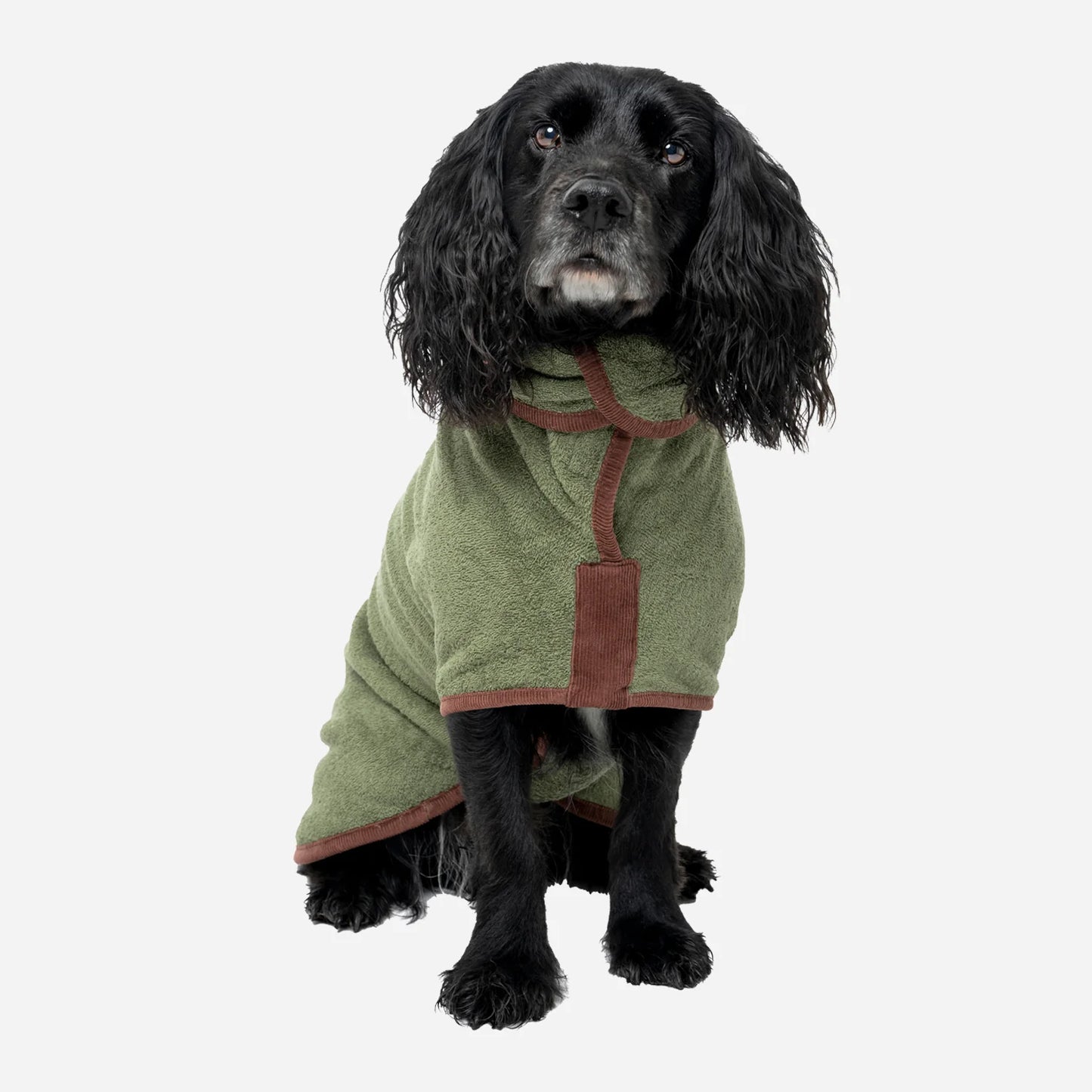 Country Dog Drying Coat - Moss