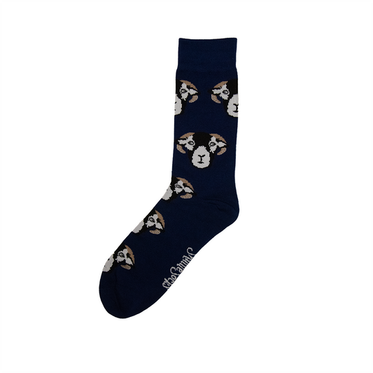 Navy Sheep Socks - Adult