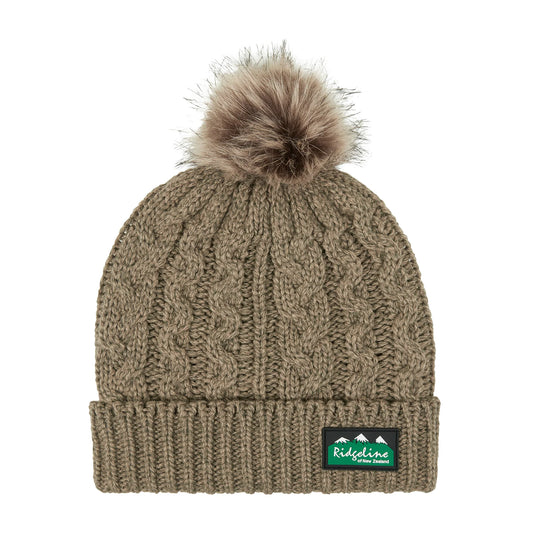 Nordic Fleck Bobble Hat - Teak