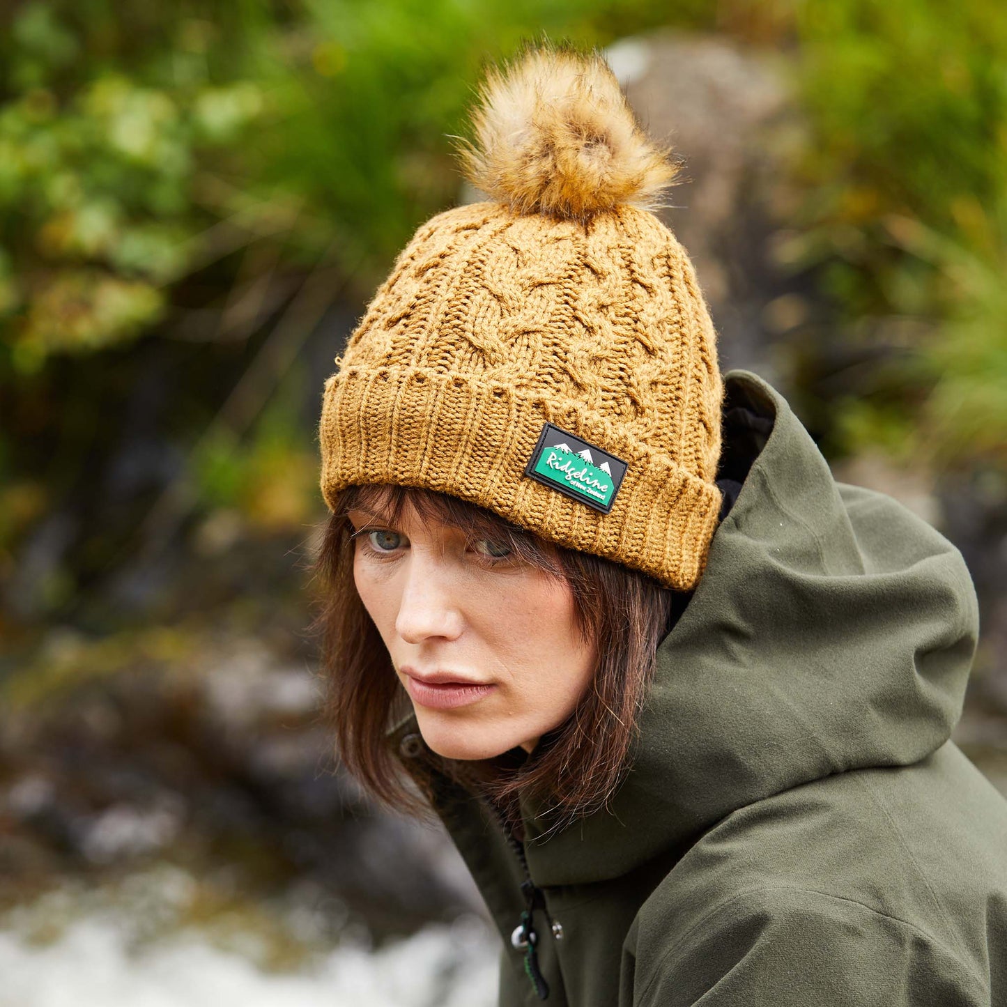 Nordic Fleck Bobble Hat - Ochre