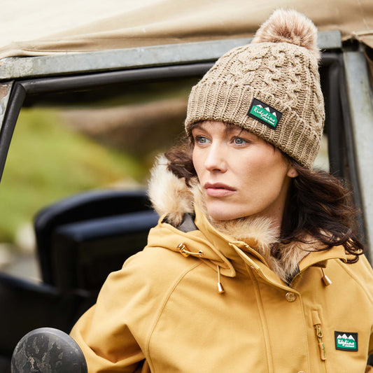 Nordic Fleck Bobble Hat - Teak