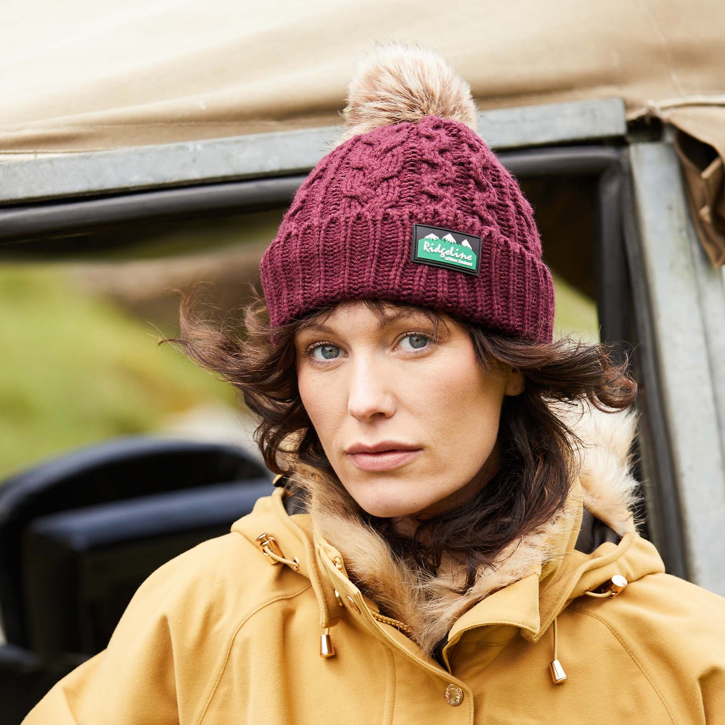 Nordic Fleck Bobble Hat - Winter Berry