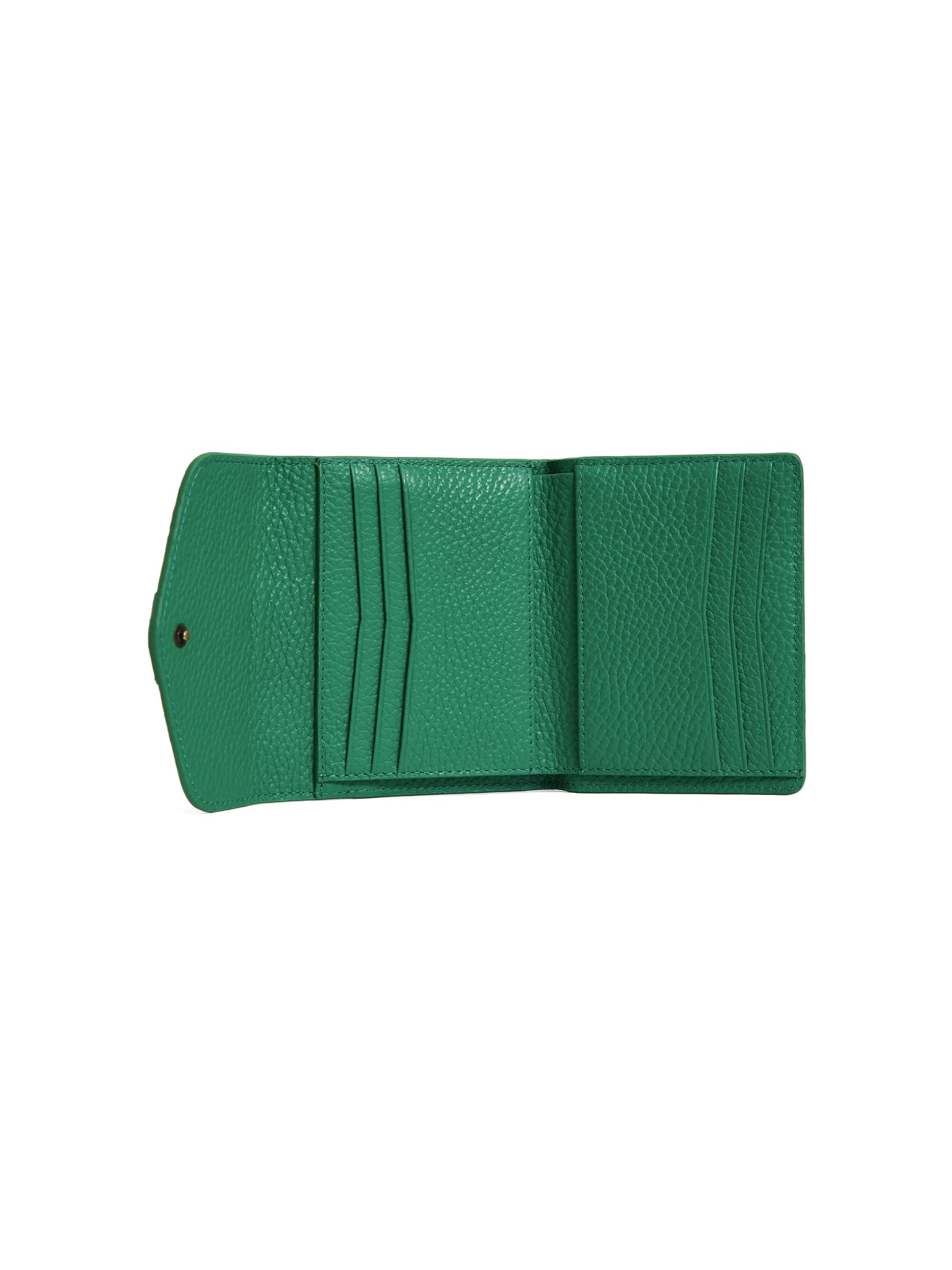 Langford Button Purse - Clover Green Leather