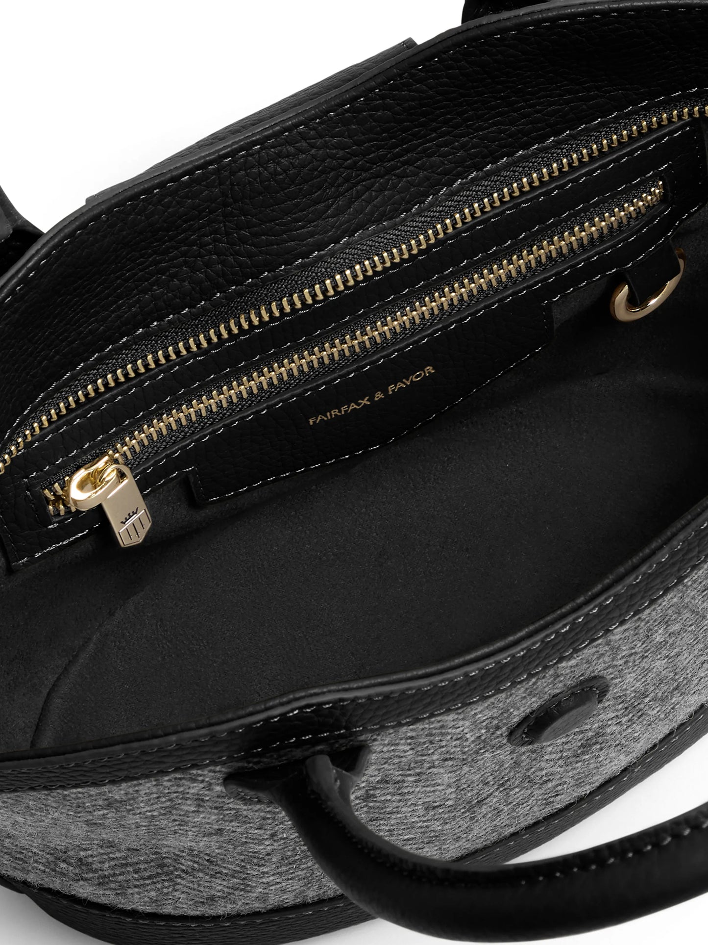 Mini Windsor Tote - Herringbone Black Leather
