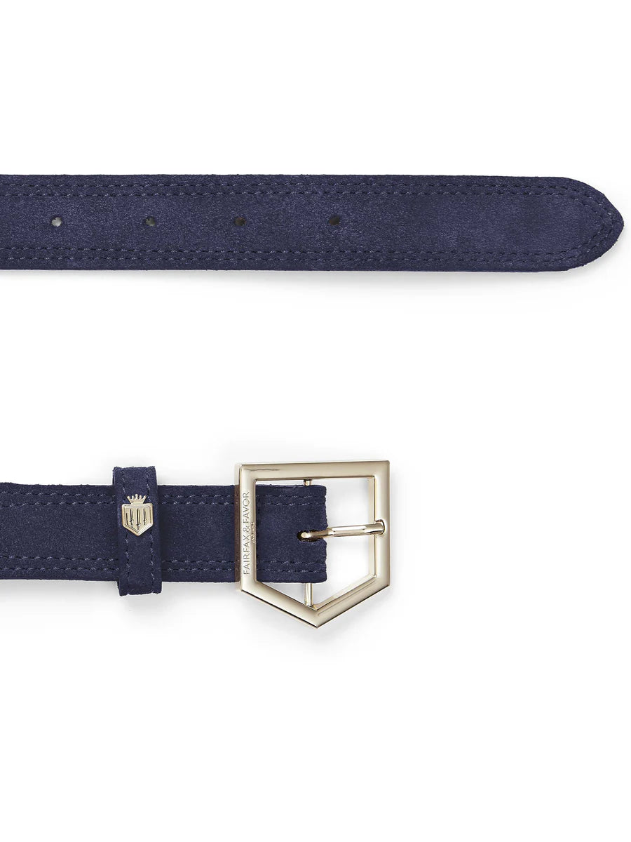 Regina Belt - Navy Suede