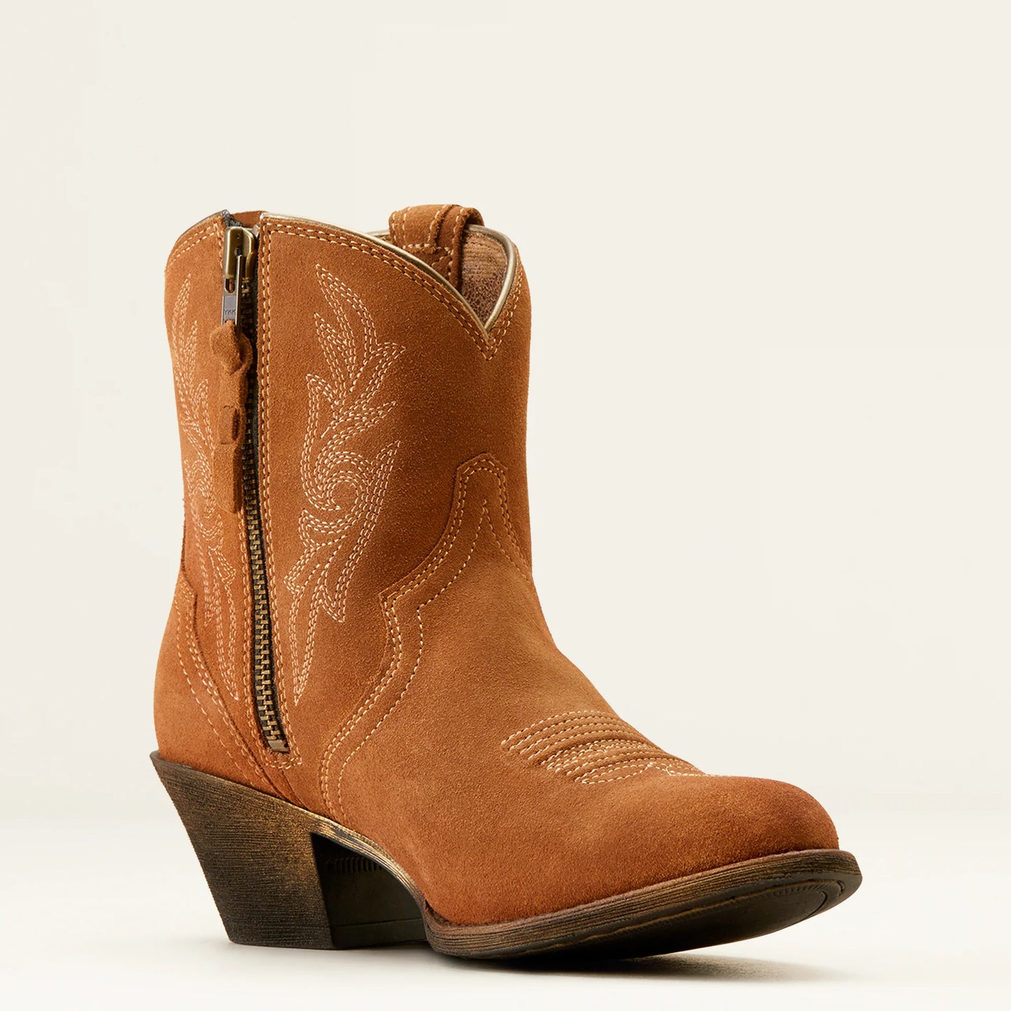 Harlan Western Boot - Walnut Suede
