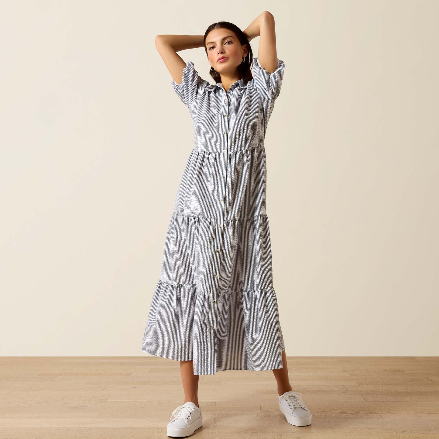 Dovestone Dress - Navy/White Stripe