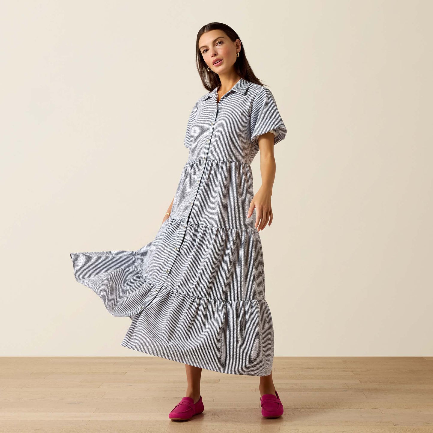 Dovestone Dress - Navy/White Stripe
