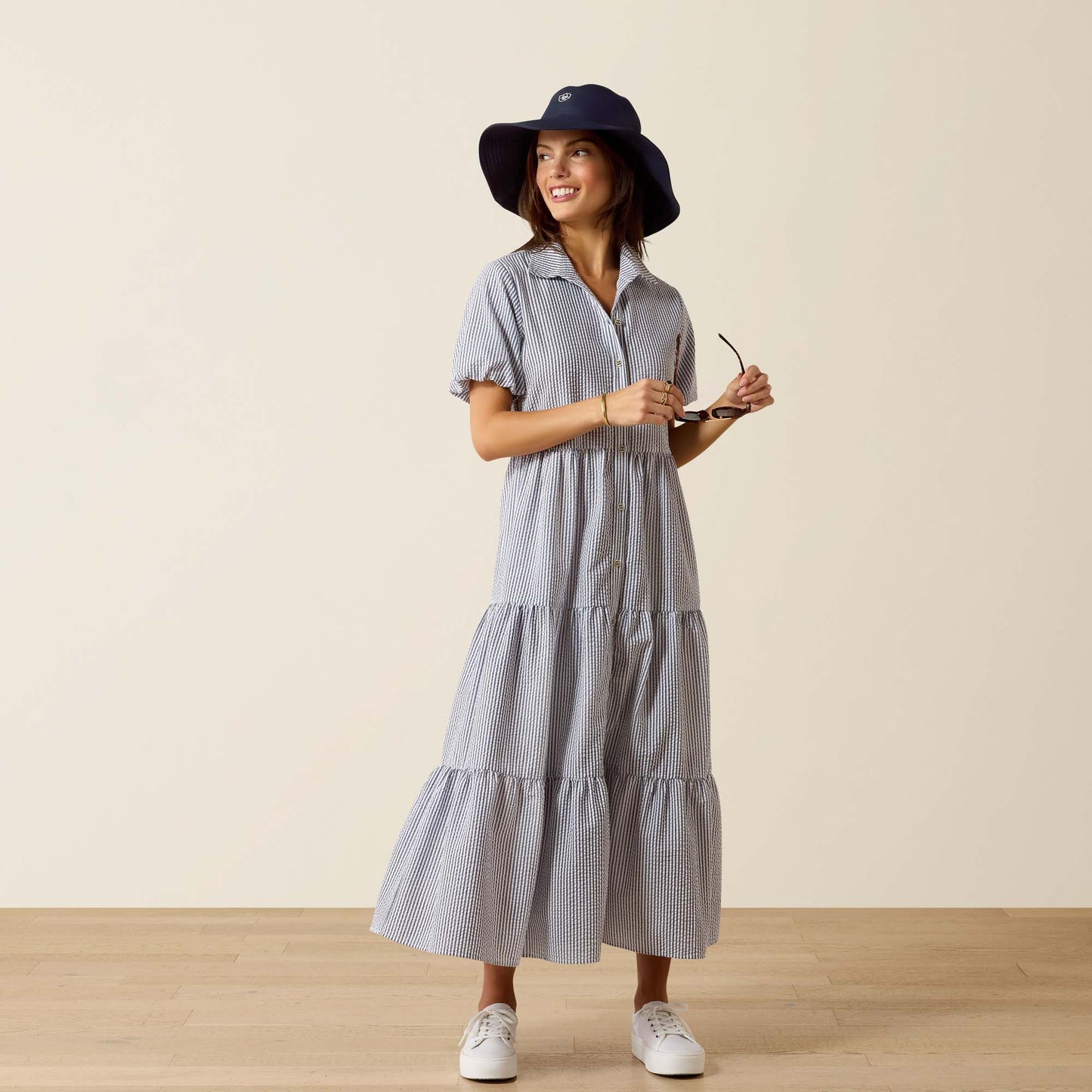 Dovestone Dress - Navy/White Stripe
