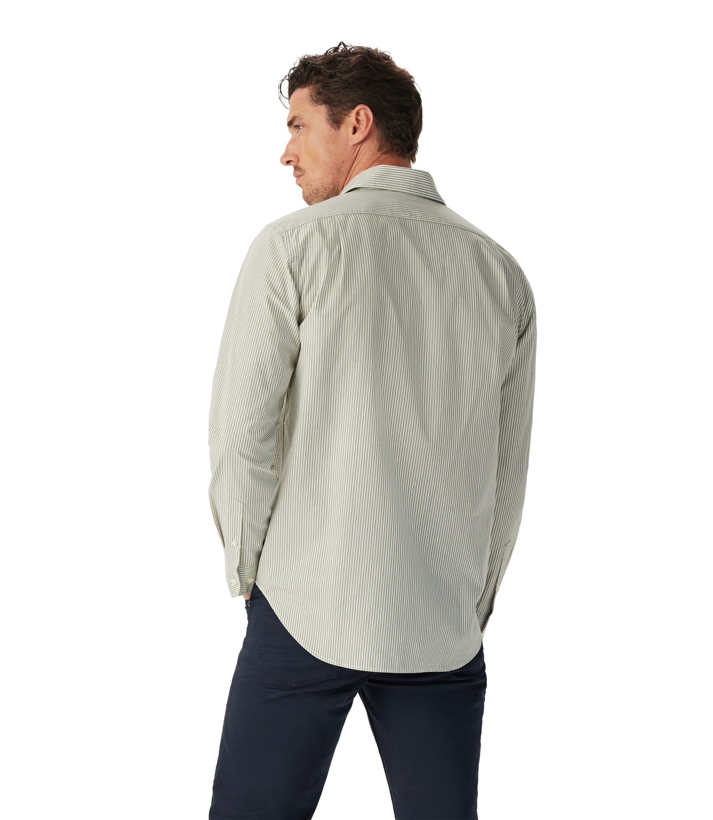 Sommers Poplin Stripe Shirt - White/Green
