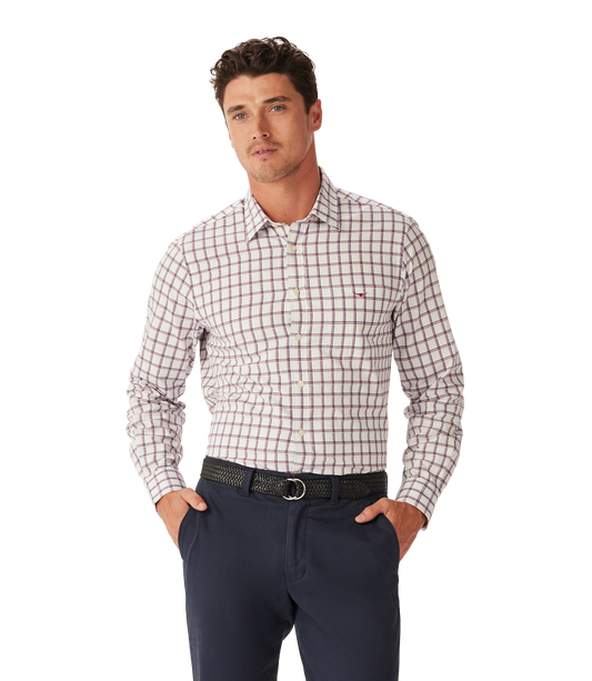 Classic Twilll Check Shirt - White/Red/Navy