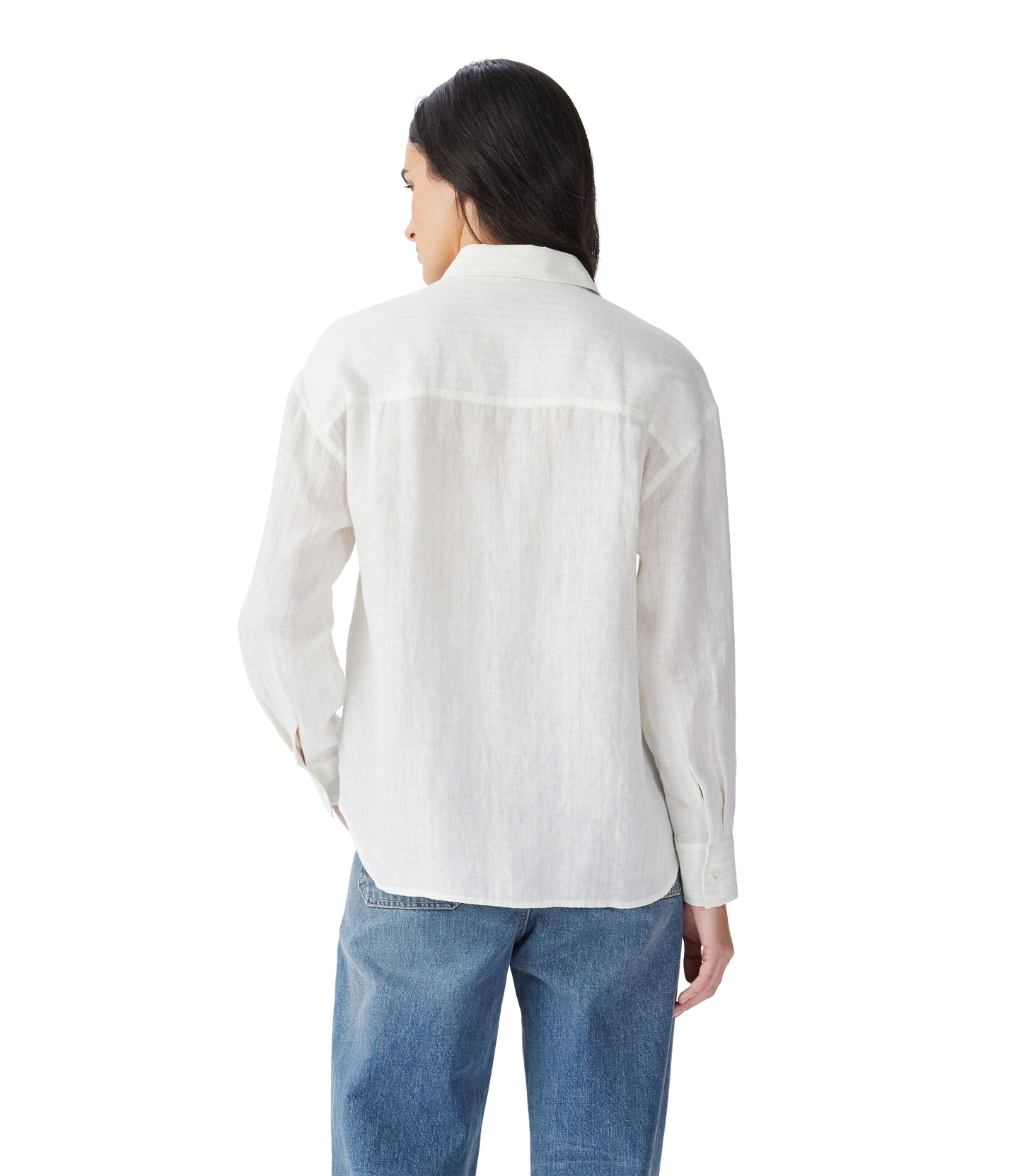 Hopeland Stripe Linen Shirt - White/Blue