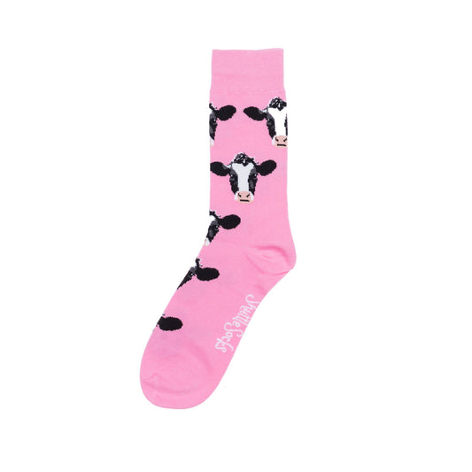 Pink Cow Socks - Adult