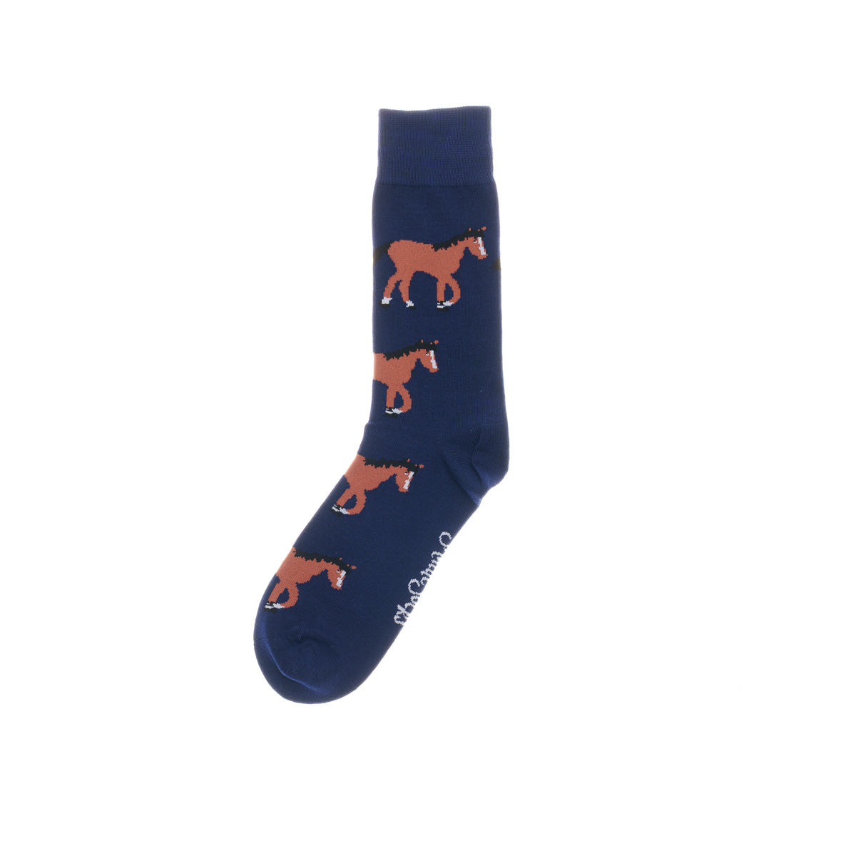 Navy Horse Socks - Adult