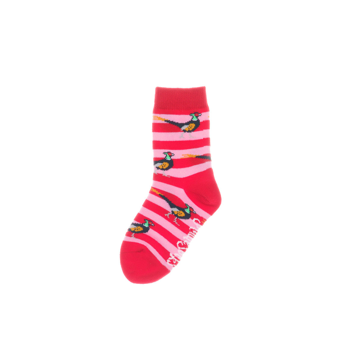 Red & Pink Pheasant Socks - Children's