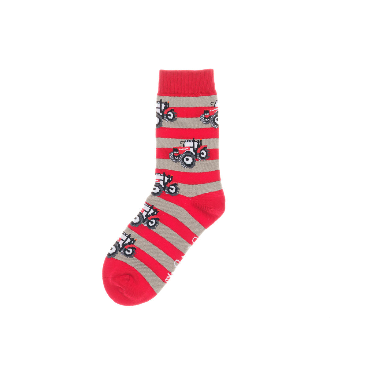 Red & Grey Tractor Socks - Children's