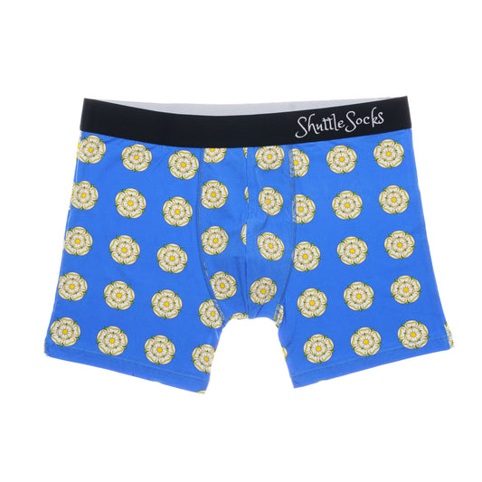 Blue Yorkshire Rose Boxers