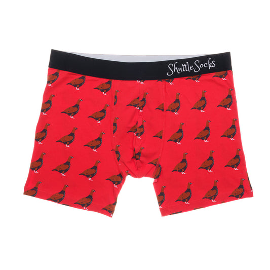 Red Standing Grouse Boxers