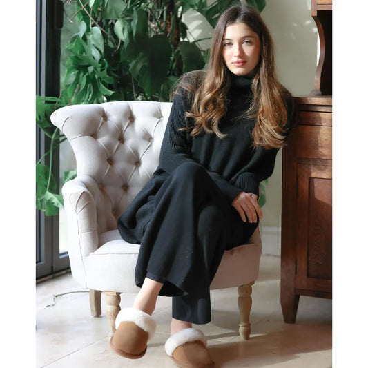 Cable Knit Jumper - Black