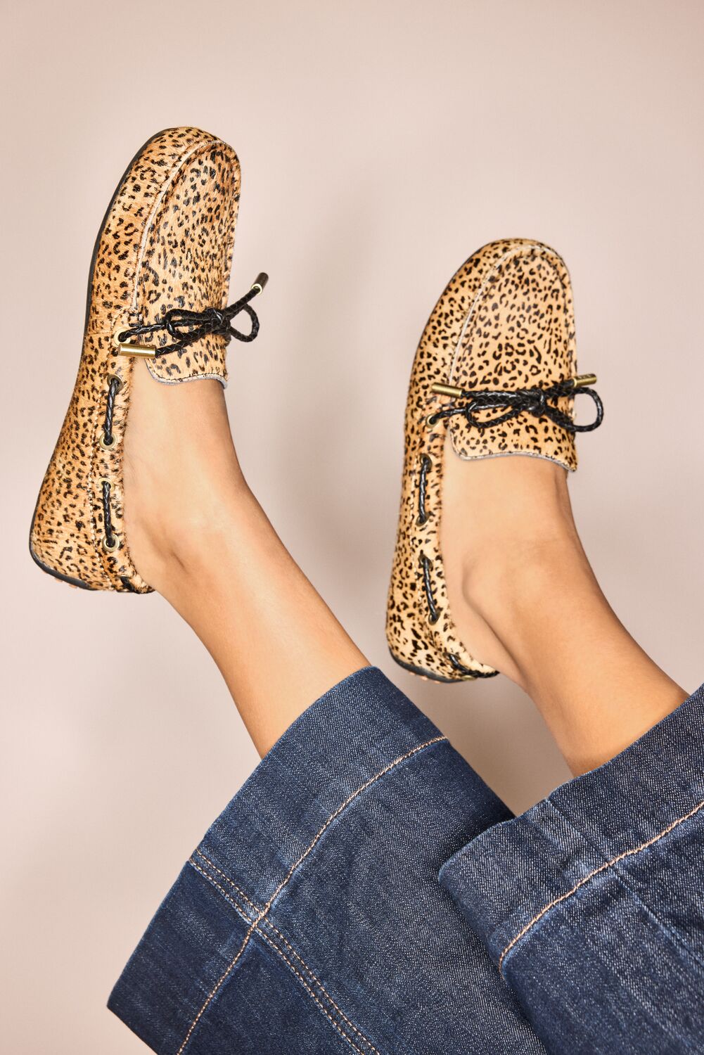 Margot Driving Moc - Mini Cheetah Hair On