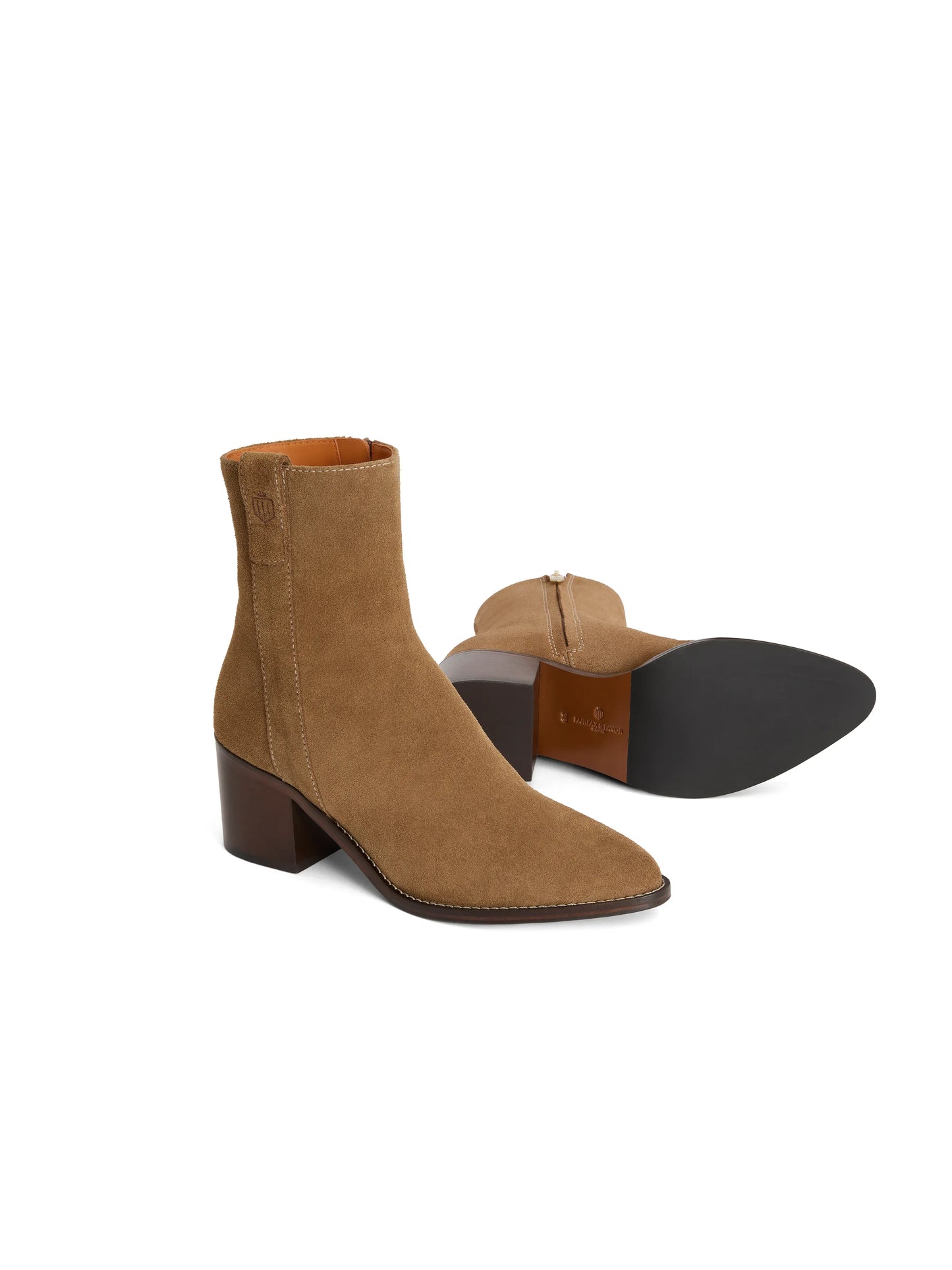 Heeled Ludlow Ankle Boot - Tan Suede