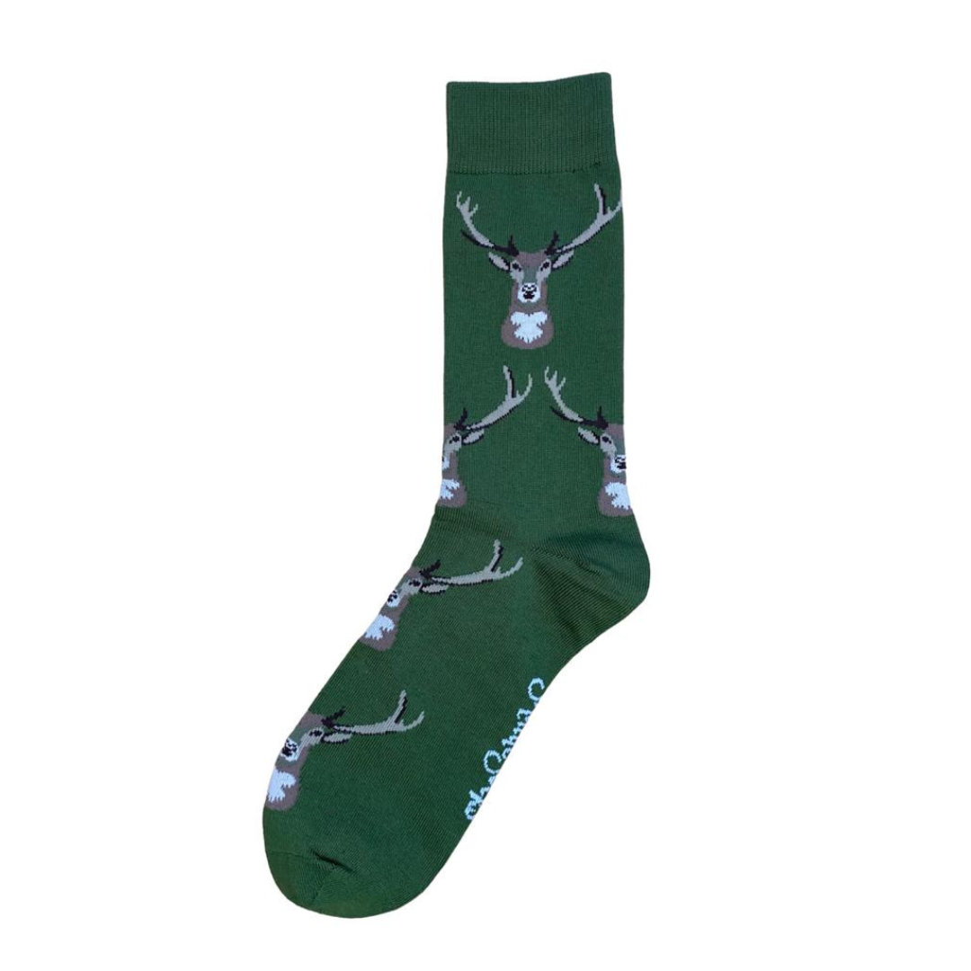 Gamekeeper Green Stag Socks - Adult