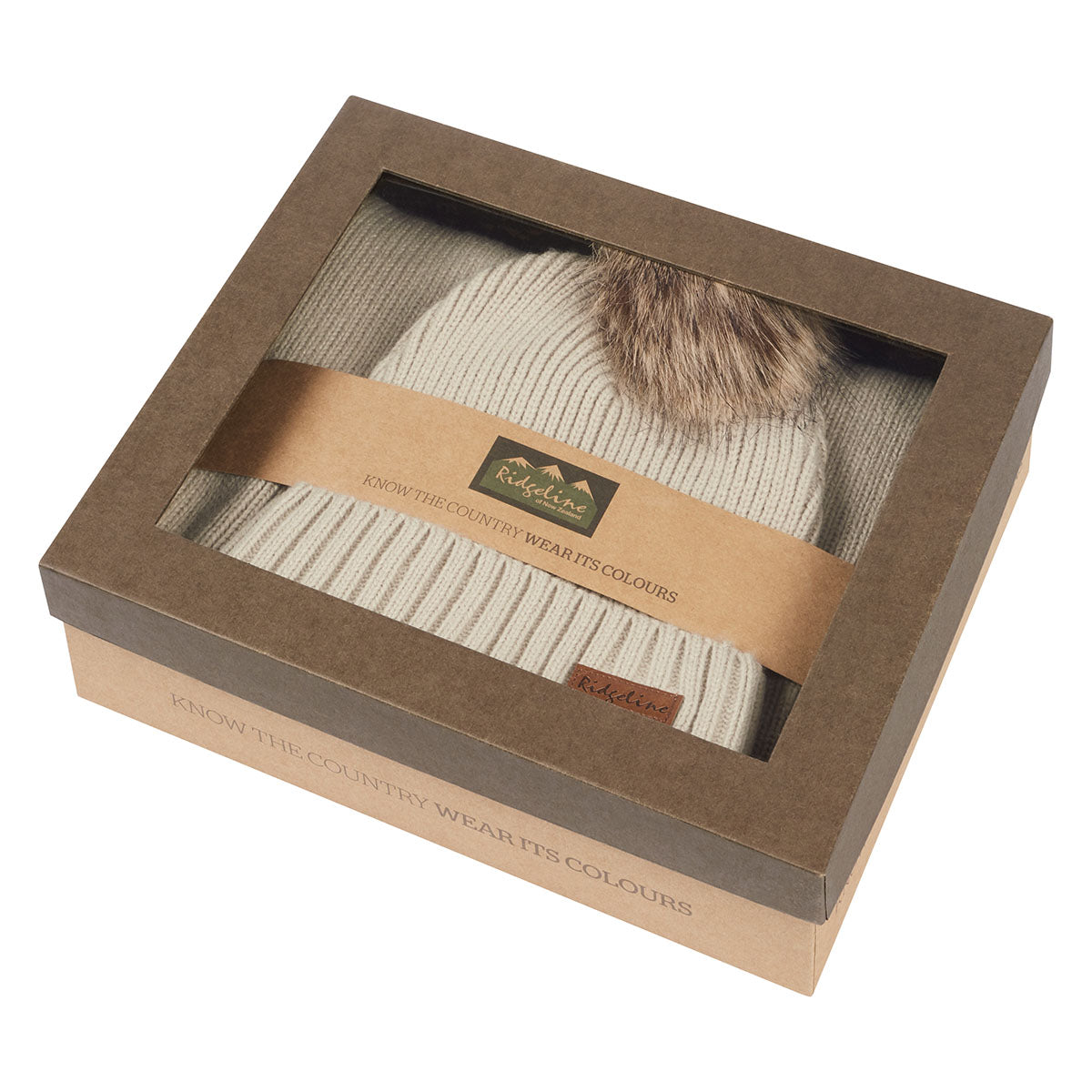 Baltic Bobble Hat & Scarf Set - Sand