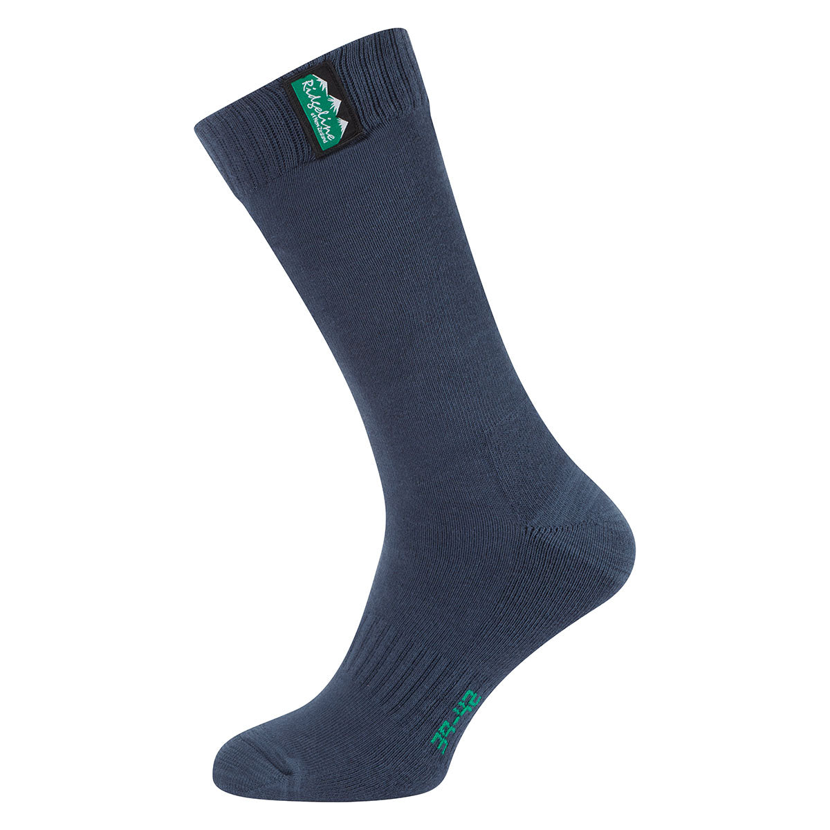 Cotton Work Socks Mid Length - Navy Multi - Pack of 3