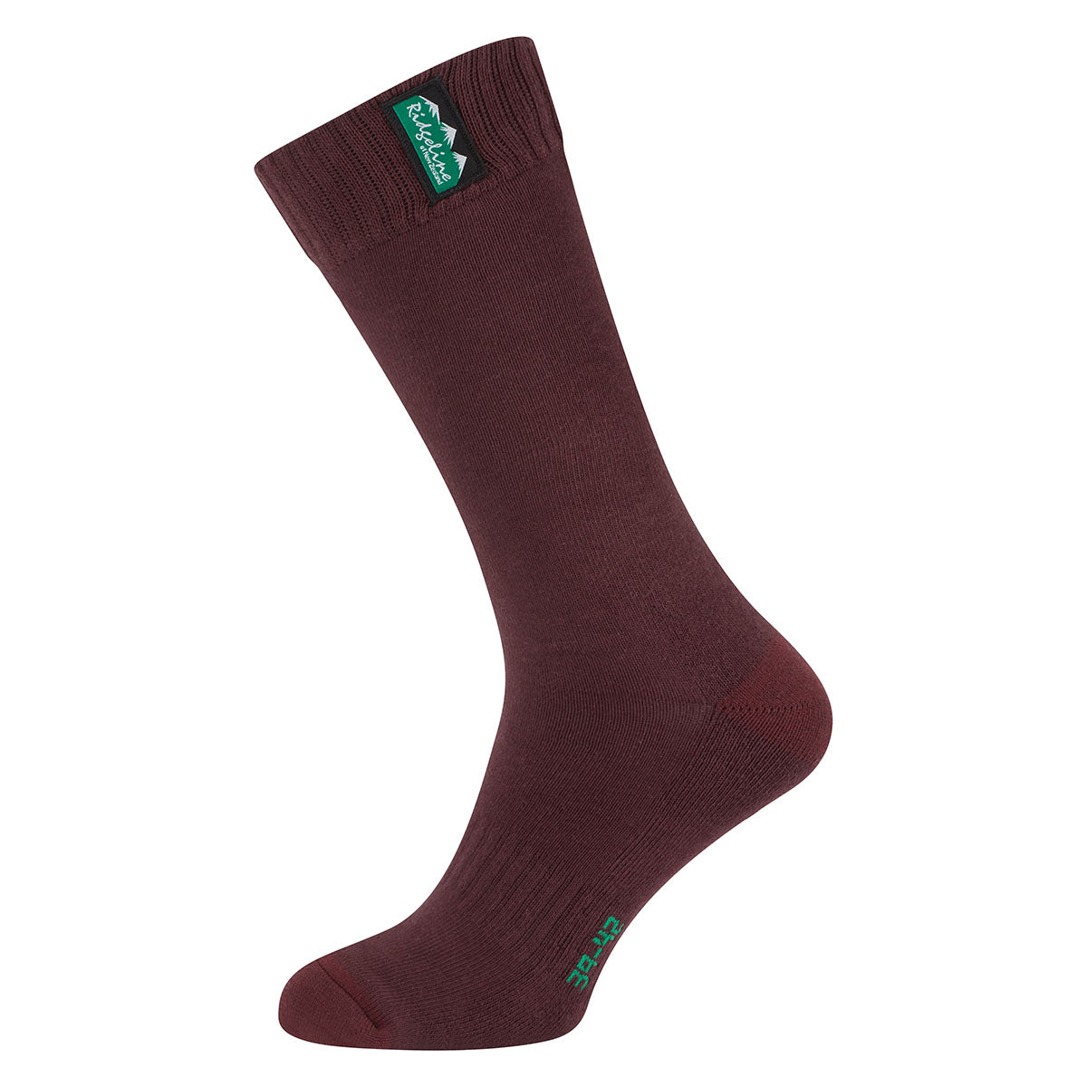 Cotton Work Socks Mid Length - Oxblood Multi - Pack of 3