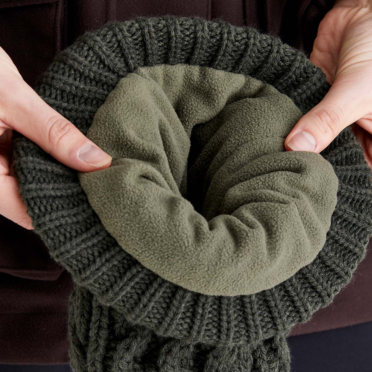 Nordic Fleck Bobble Hat - Deep Forest