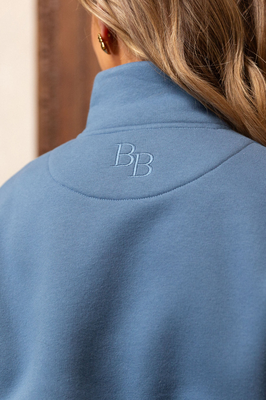 Kingswear Unisex Quarter Zip - Vintage Blue