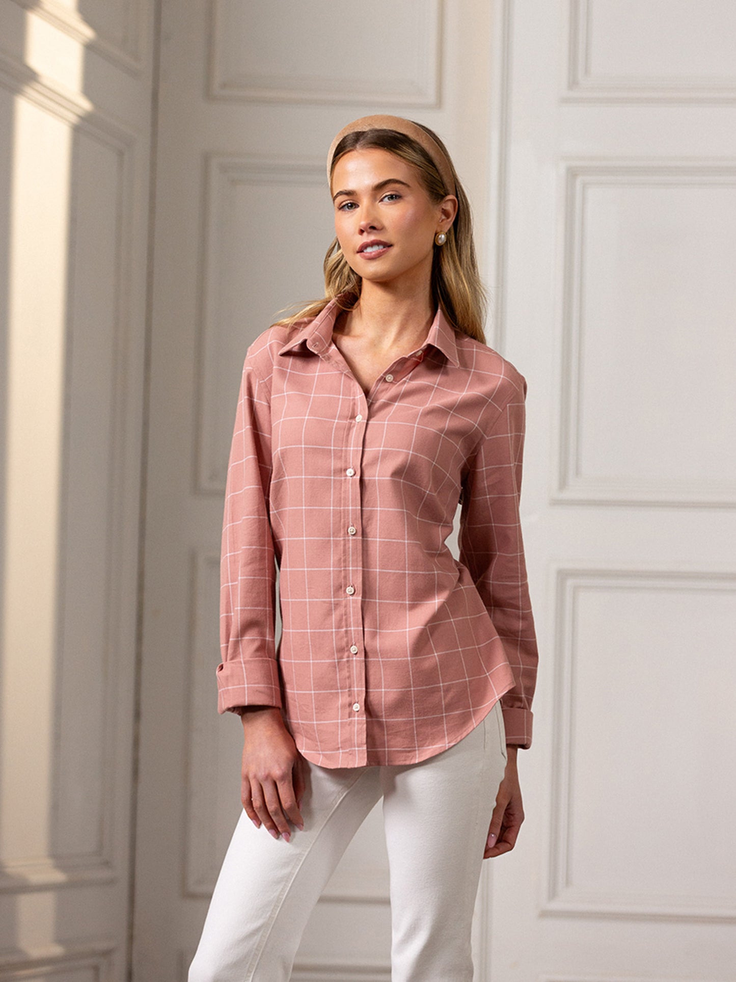 Woodford Women's Check Shirt - Antique Pink