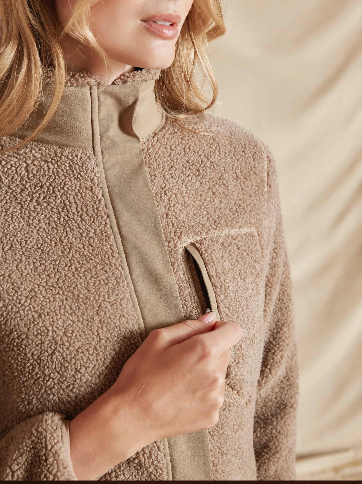 Agnes Fleece Jacket - Fawn