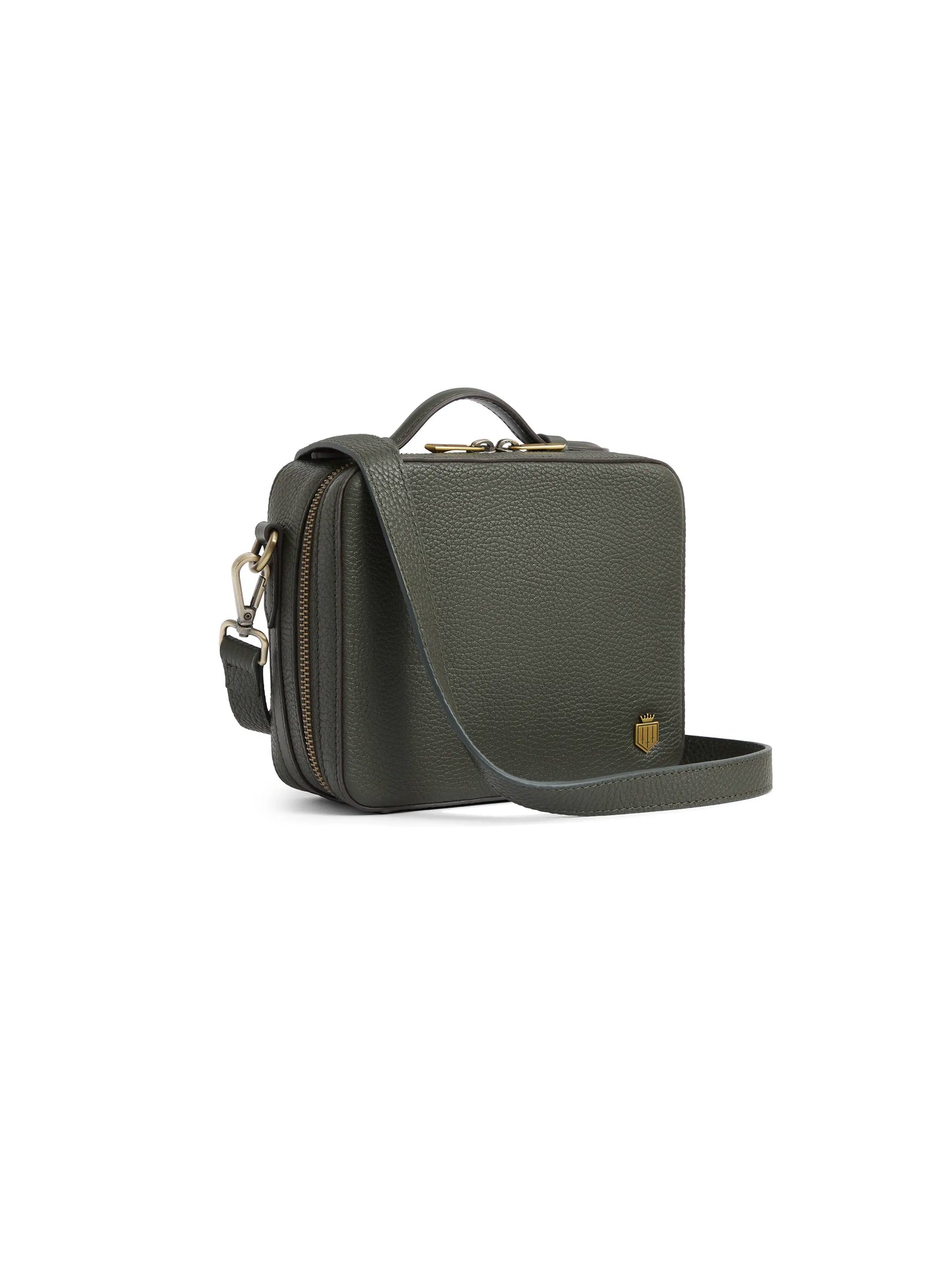 Buckingham Cross Body Bag - Moss Green Leather