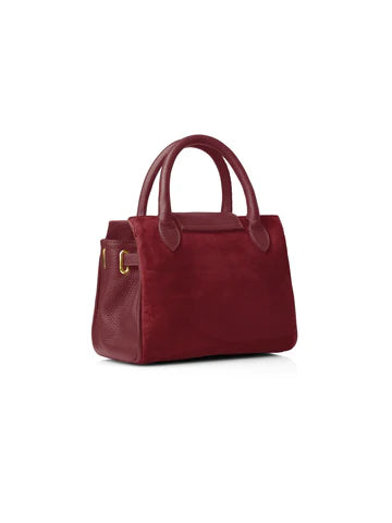 Mini Windsor Handbag - Ruby Suede