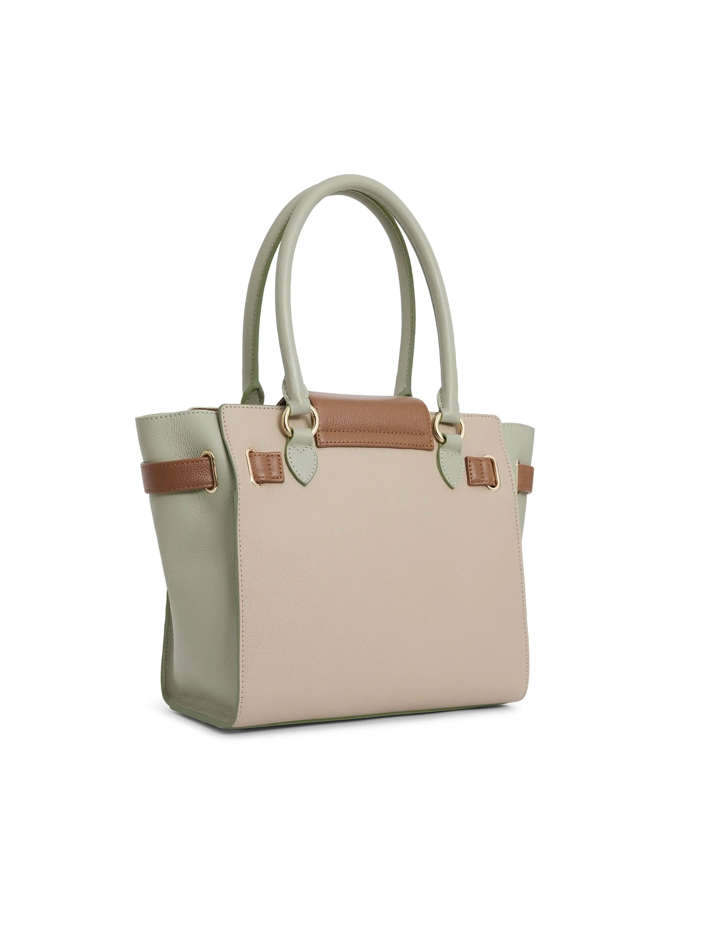 Windsor Tote - Mint/Stone/Tan Leather