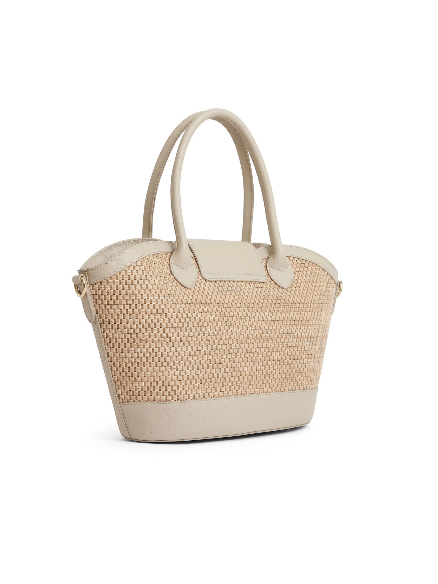 Windsor Basket Bag - Stone Leather