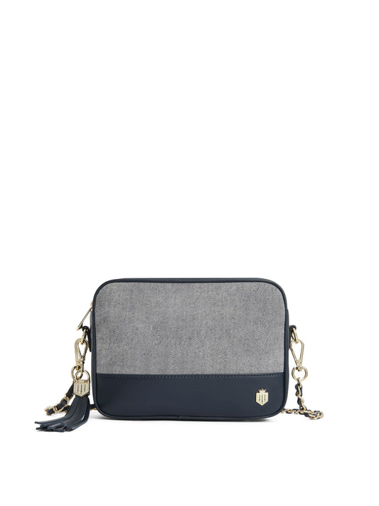Finsbury Cross Body Bag - Denim Suede
