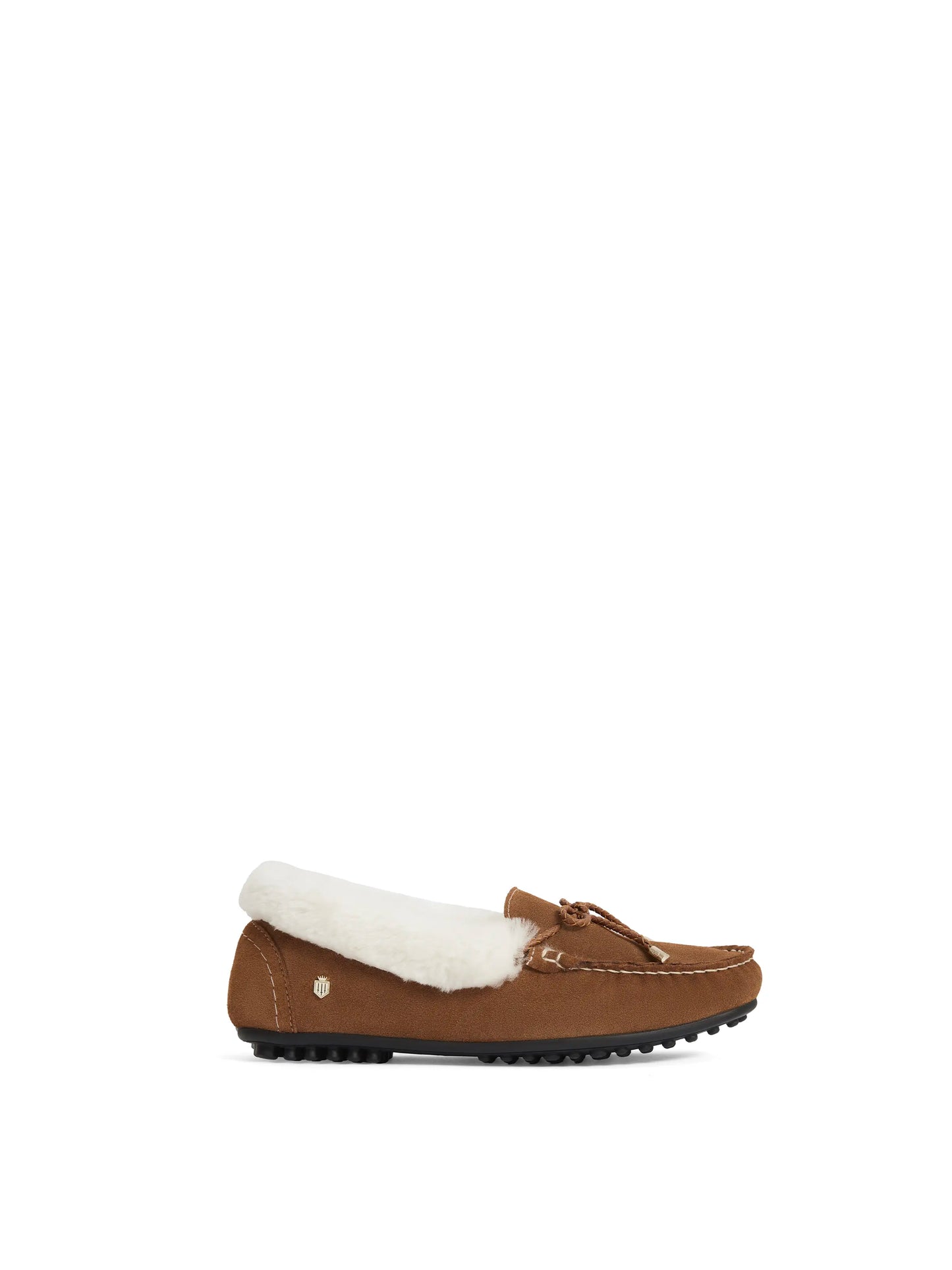 Henley Shearling Lined Slipper Tan Suede