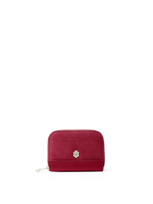 Mini Salisbury Purse - Cherry Suede