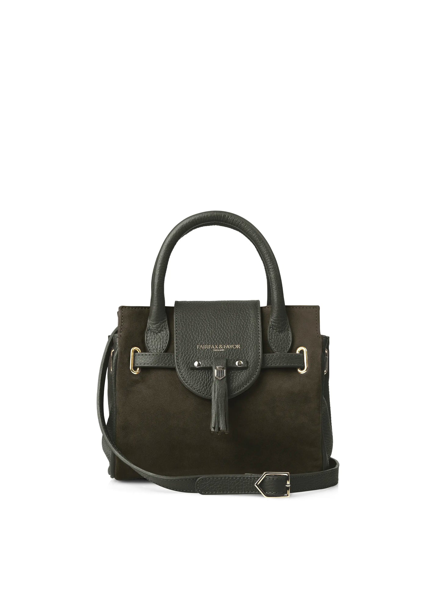 Mini Windsor Handbag - Moss Green Suede