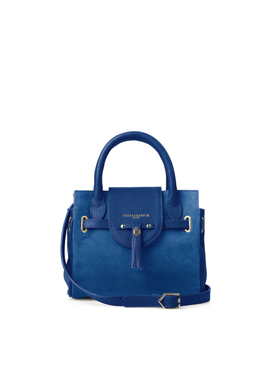 Mini Windsor Handbag - Porto Blue Suede