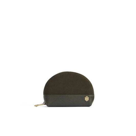 Chiltern Coin Purse - Moss Green Suede