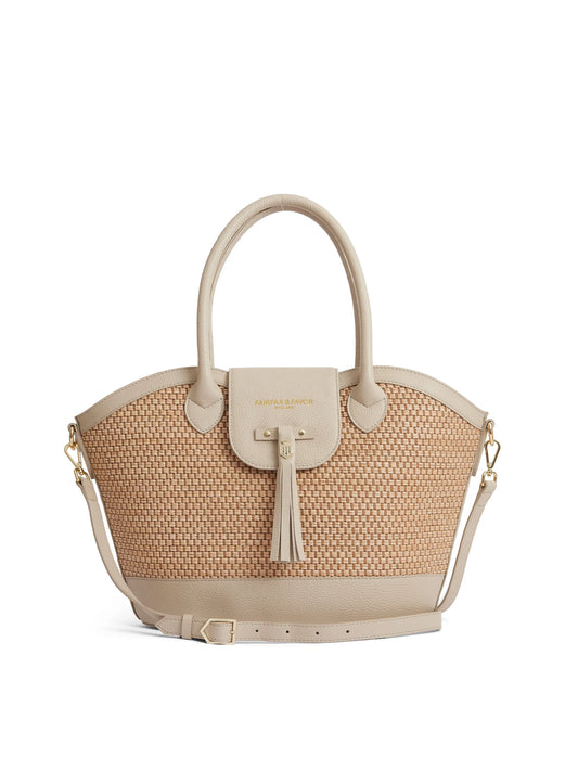 Windsor Basket Bag - Stone Leather