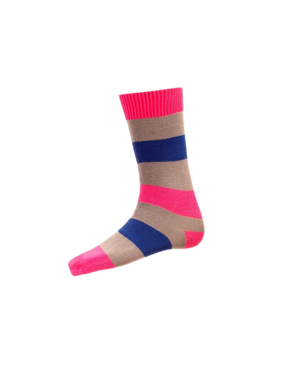 Bold Stripe Short Socks - Clematis