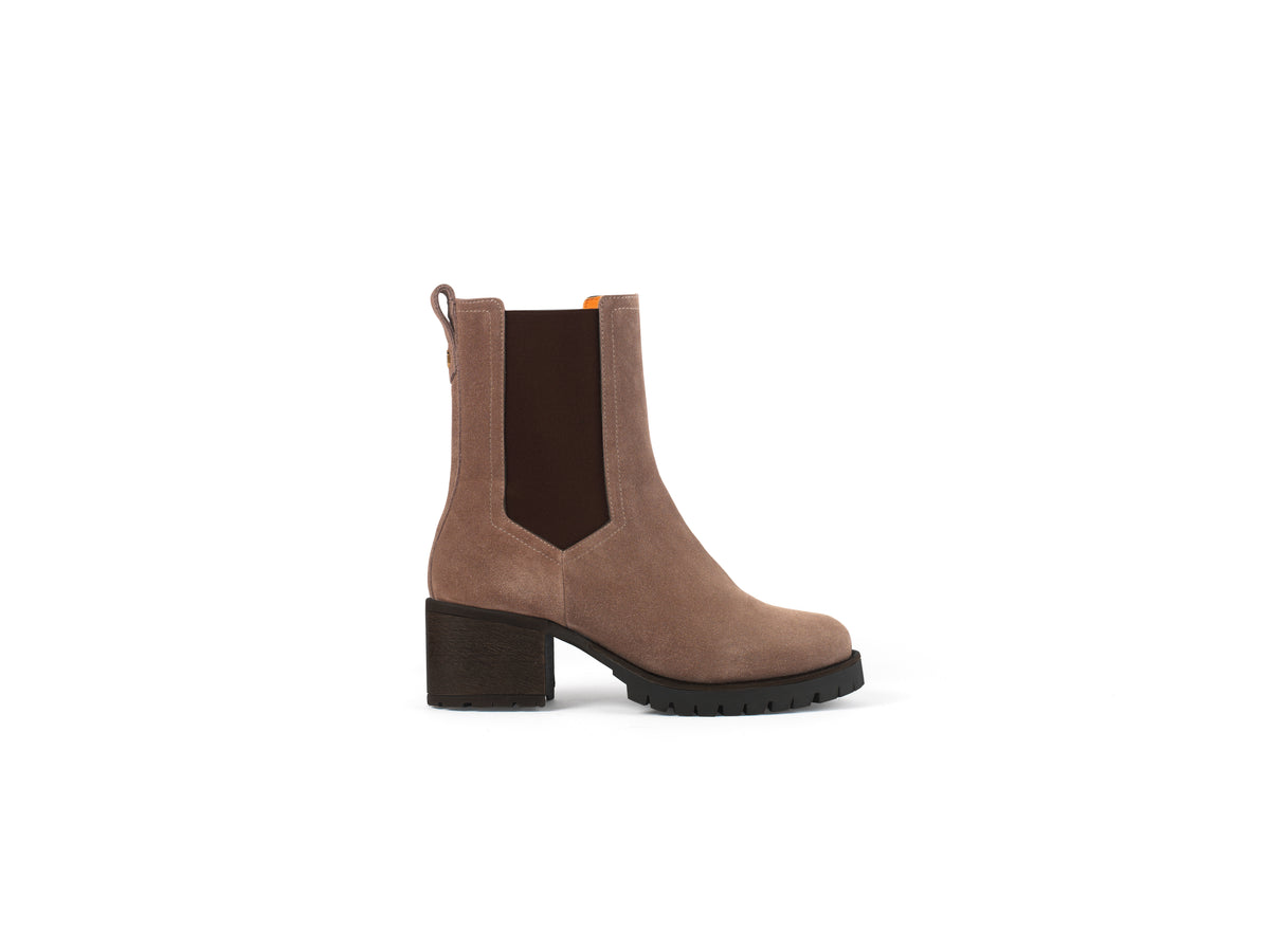 Heeled Boudica - Deep Taupe Suede - STOCKIST EXCLUSIVE