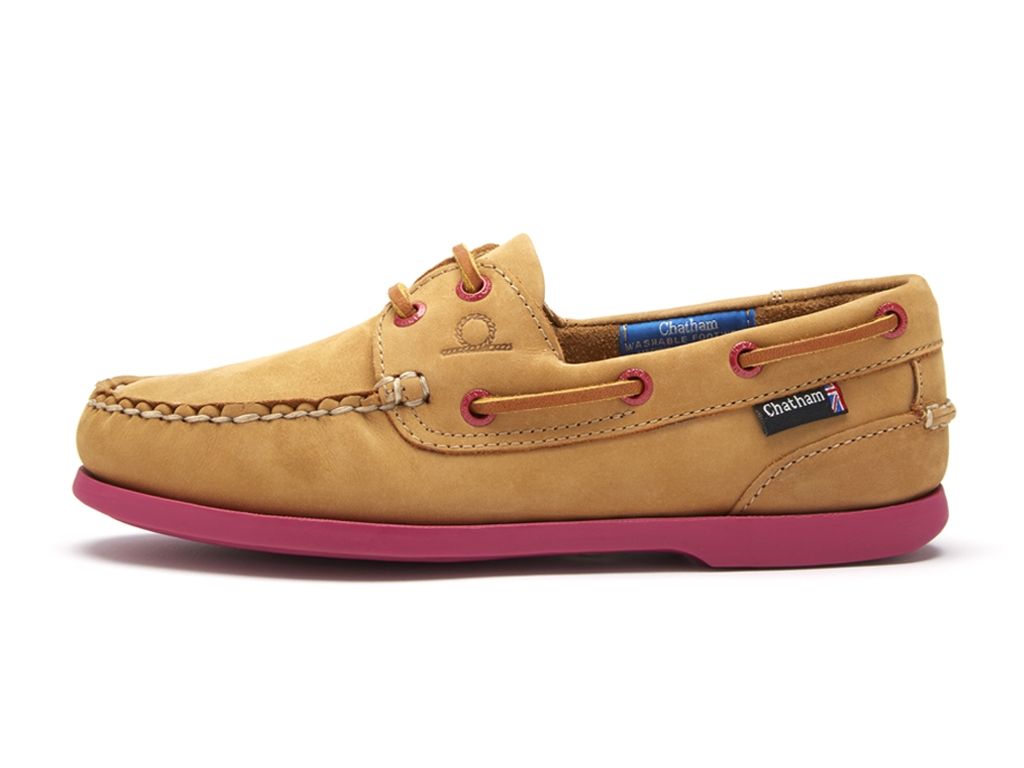 Pippa Lady II G2 Leather Boat Shoes - Tan/Pink